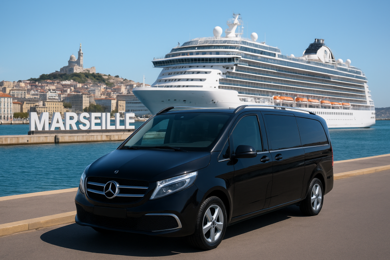 Réserver un van 7 ou 8 places depuis la gare ou l’aéroport vers le port de croisière de Marseille